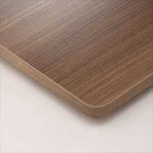 テーブル天板 メラミン化粧板ABS樹脂エッジ巻き 角R オーク木目 t30